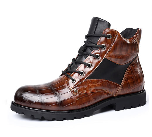 【 40% OFF 】Bottes Sauvages™ – Style Croco Vintage pour Hommes d’Allure
