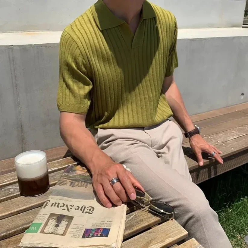 Florence | Polo en Coton CôteléMontevéro | Polo Premium en Coton Texturé – Le Charme Subtil de l’Élégance Moderne