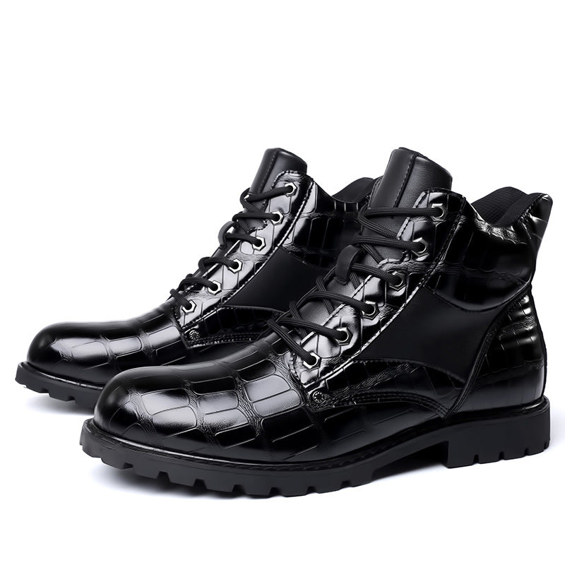 【 40% OFF 】Bottes Sauvages™ – Style Croco Vintage pour Hommes d’Allure