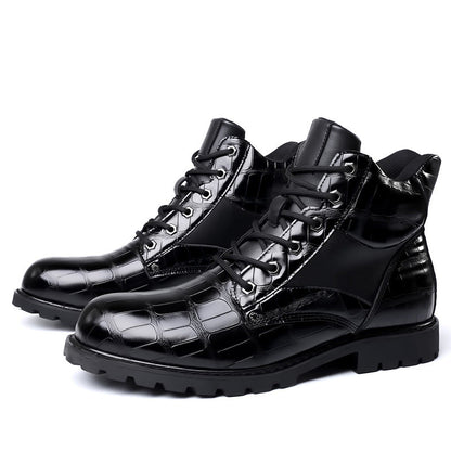【 40% OFF 】Bottes Sauvages™ – Style Croco Vintage pour Hommes d’Allure