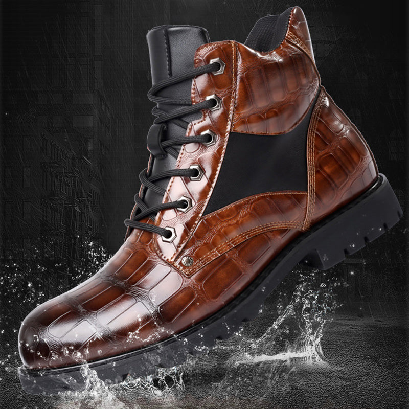 【 40% OFF 】Bottes Sauvages™ – Style Croco Vintage pour Hommes d’Allure