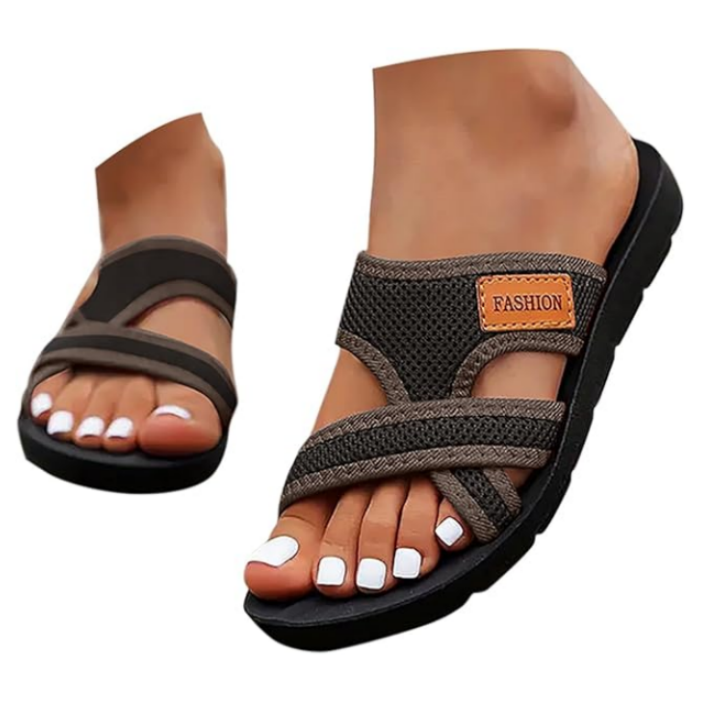 Amandine | Sandales Confort Été – Élégance et Bien-Être pour Pieds Larges