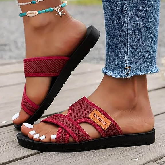 Amandine | Sandales Confort Été – Élégance et Bien-Être pour Pieds Larges