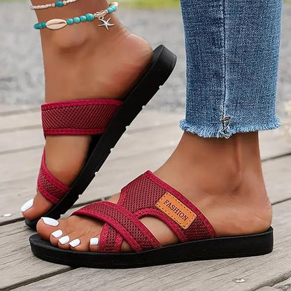 Amandine | Sandales Confort Été – Élégance et Bien-Être pour Pieds Larges