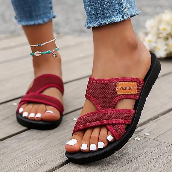 Amandine | Sandales Confort Été – Élégance et Bien-Être pour Pieds Larges