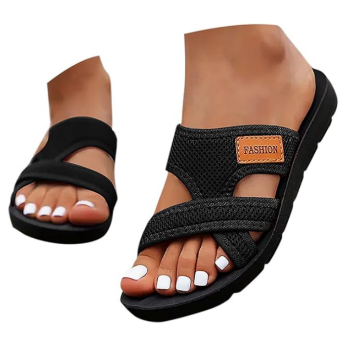 Amandine | Sandales Confort Été – Élégance et Bien-Être pour Pieds Larges