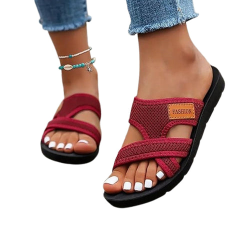 Amandine | Sandales Confort Été – Élégance et Bien-Être pour Pieds Larges