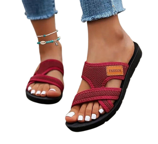 Amandine | Sandales Confort Été – Élégance et Bien-Être pour Pieds Larges